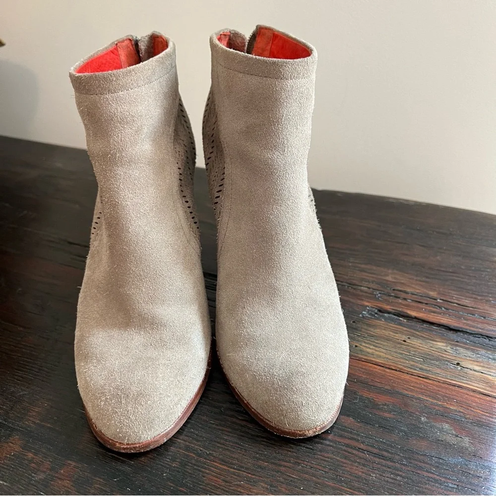 Coach Tan Suede Ankle Boots - Picture 2 of 9
